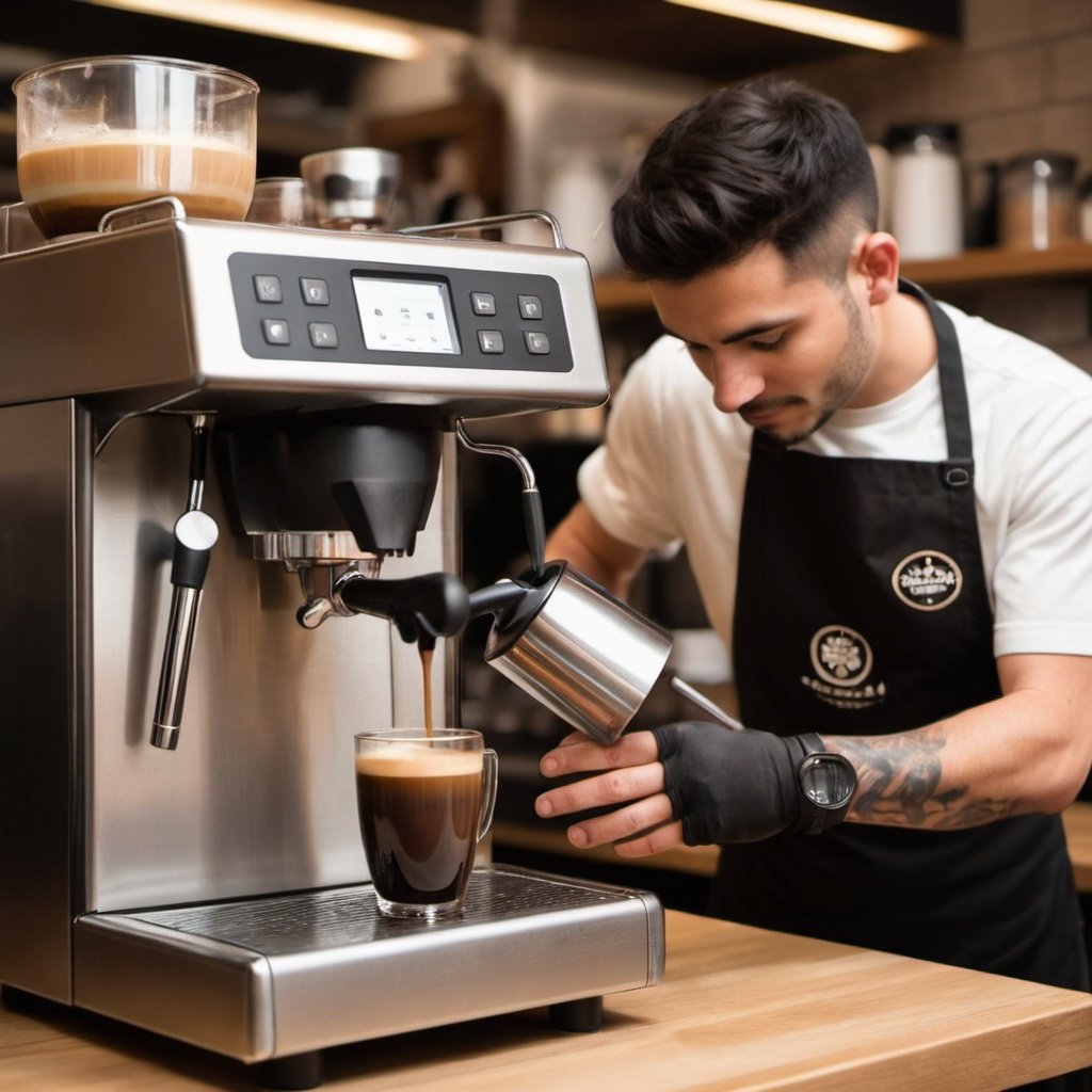 make coffee using machine