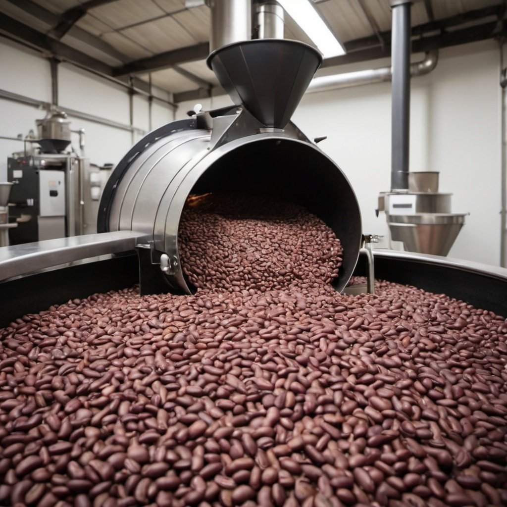 coffee beans at factory